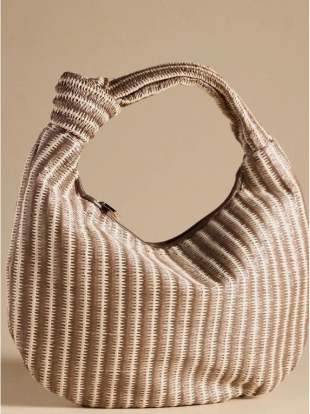NWT - Anthropologie BRIGITTE Satchel by Melie Bianco BROWN Raffia Edition - Picture 1 of 6